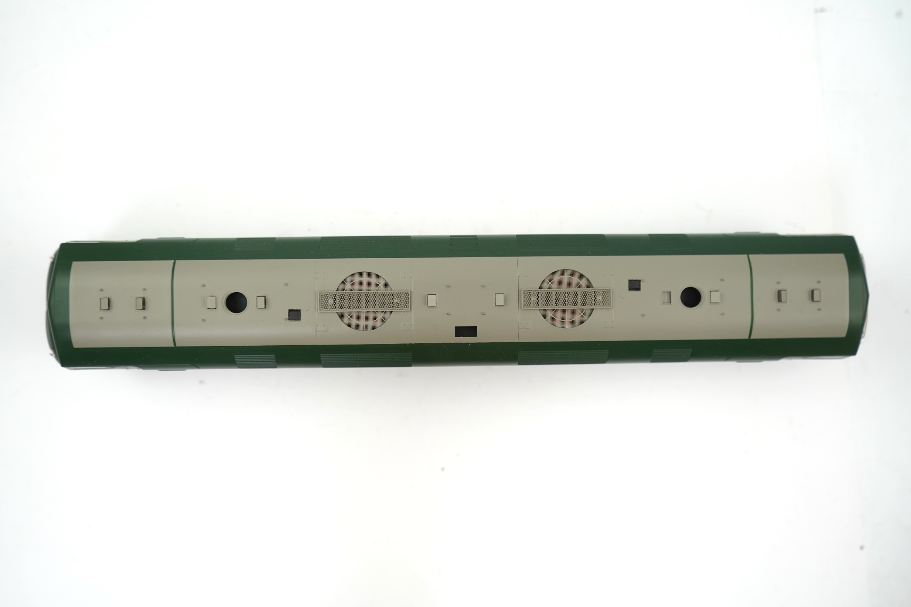 An 0 Gauge Heljan model of BR Warship Class Onslaught D832 Bo-Bo diesel hydraulic locomotive, powered for two rail operation, with original box.